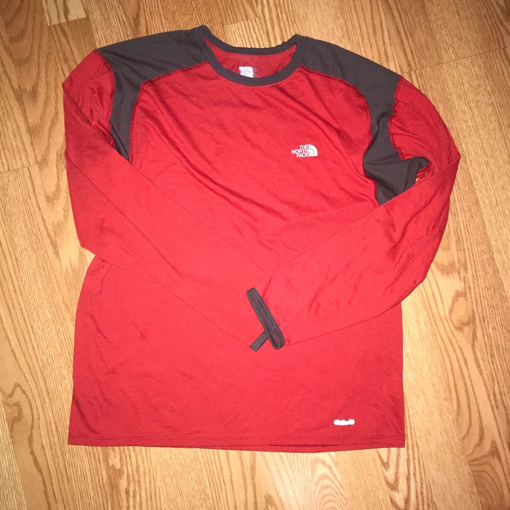 Red North face Vapor wick long sleeve. Size M